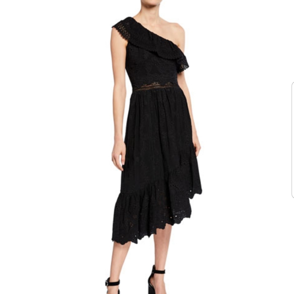 The Kooples One Shoulder Embroidered Dress